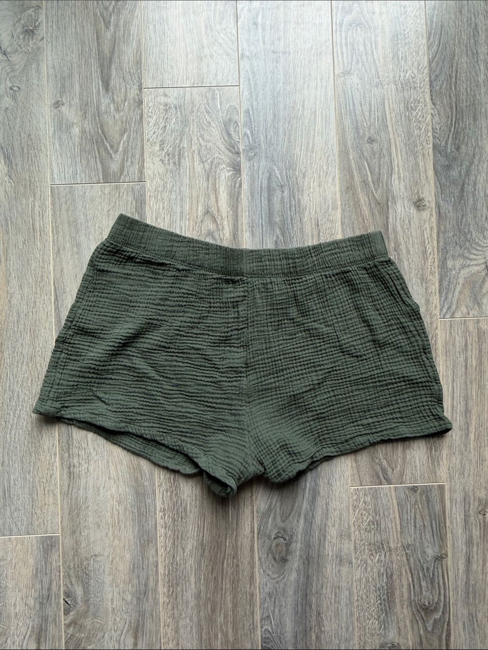 Joe Fresh Olive Green Knit Lounge Shorts - Picture 2 of 4